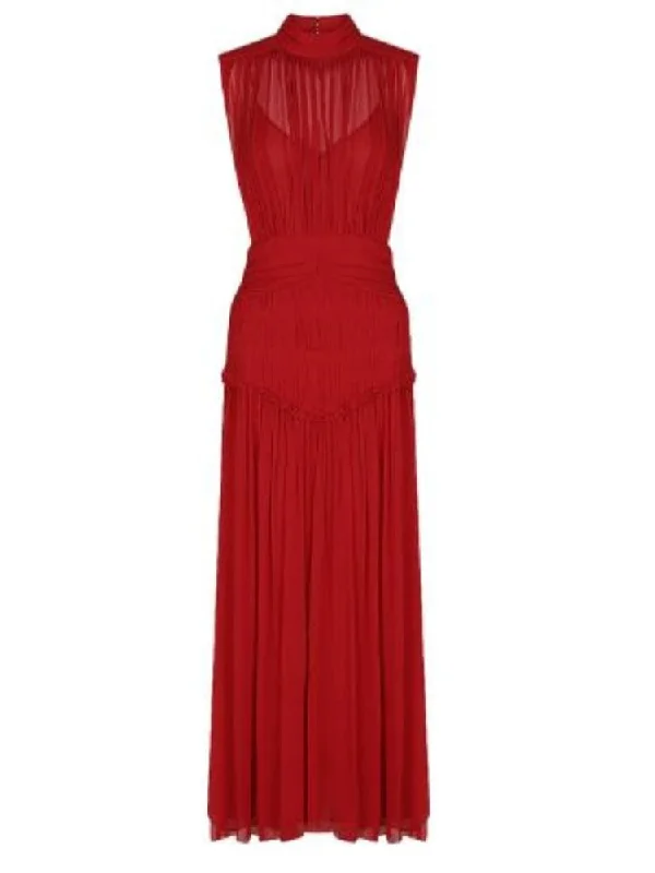 Affordable midi dress for budget - conscious shoppersNicola Sleeveless Midi Dress - Red