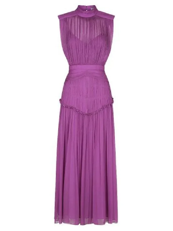 Midi dress for a dance party to show off your movesNicola Sleeveless Midi Dress - Purple