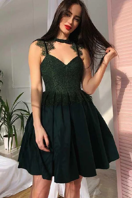 Satin Party Dresses with Floral Embroidery for Ladies' Romantic AppealPleated Cut Out Navy Blue Homecoming Prom Dress with Lace PD075 Satin Party Dresses with Floral Embroidery for Ladies' Romantic AppealPleated Cut Out Navy Blue Homecoming Prom Dress with Lace PD075