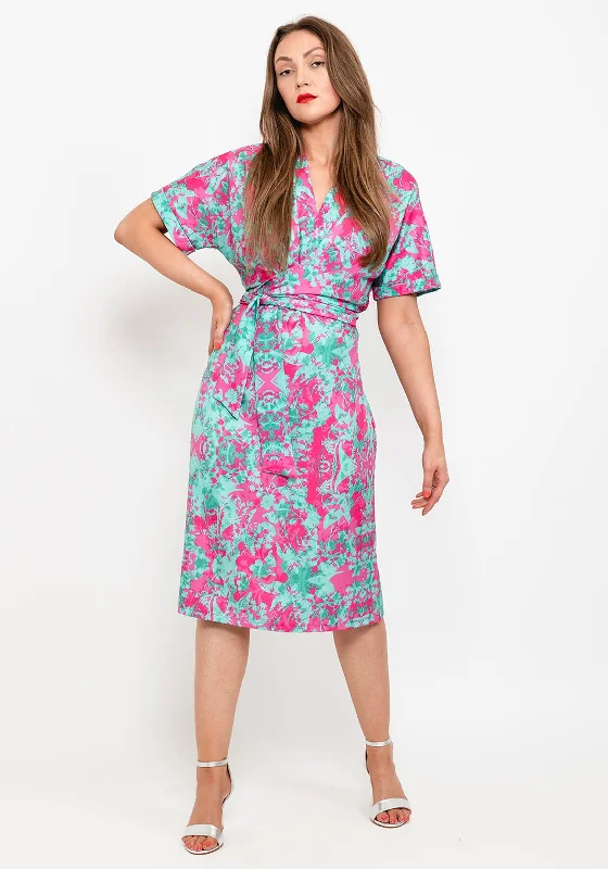 Celebrity - endorsed midi dress popularized by famous personalitiesRena by Coco Doll Paris Midi Dress, Pink & Green Celebrity - endorsed midi dress popularized by famous personalitiesRena by Coco Doll Paris Midi Dress, Pink & Green