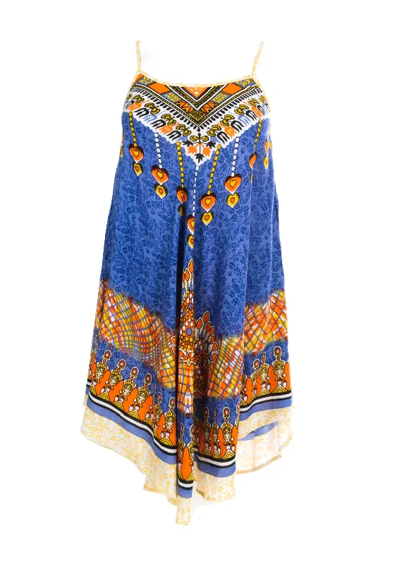 Elastic - waist midi dress for maximum comfort and flexibilitySerafina Collection Luna Print One Size Midi Dress, Blue