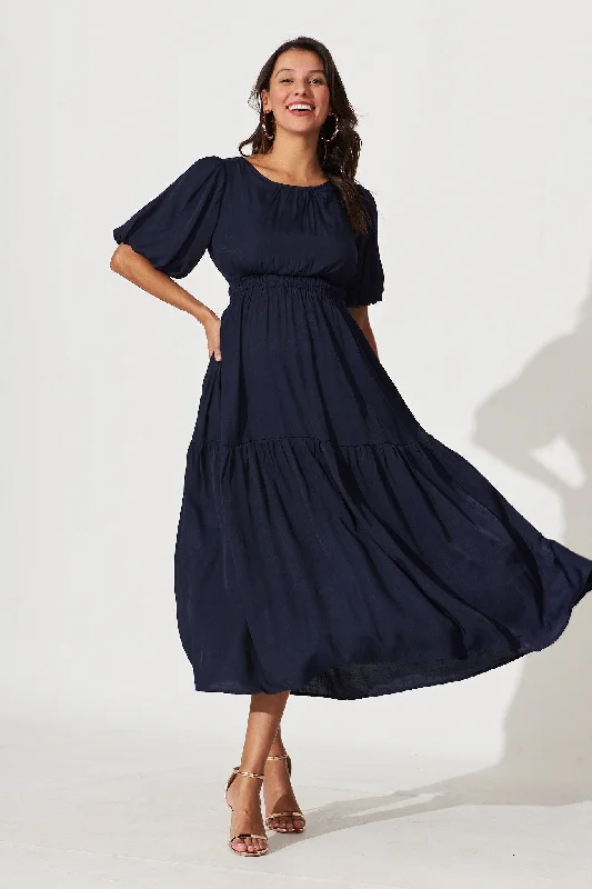 Turtleneck midi dress for a sophisticated and elegant styleStargazer Midi Dress In Navy