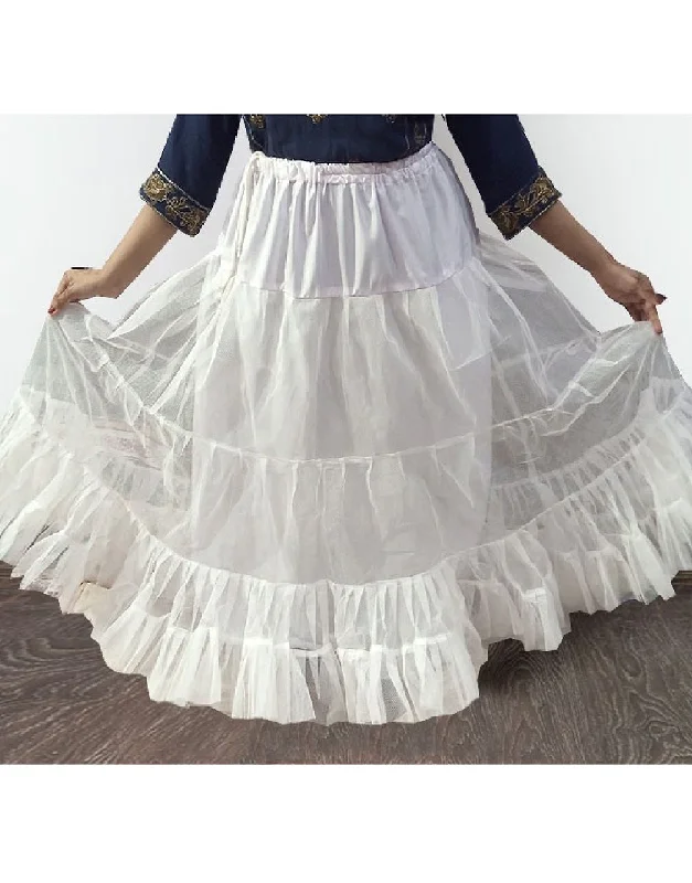 Party Dresses with Satin and Lace Trimmed Neckline and Ruffled Sleeves for Ladies' Sophisticated and Girly LookStitched Can Can Net Skirt with Inner - 4 Layers (DZ15145) Party Dresses with Satin and Lace Trimmed Neckline and Ruffled Sleeves for Ladies' Sophisticated and Girly LookStitched Can Can Net Skirt with Inner - 4 Layers (DZ15145)