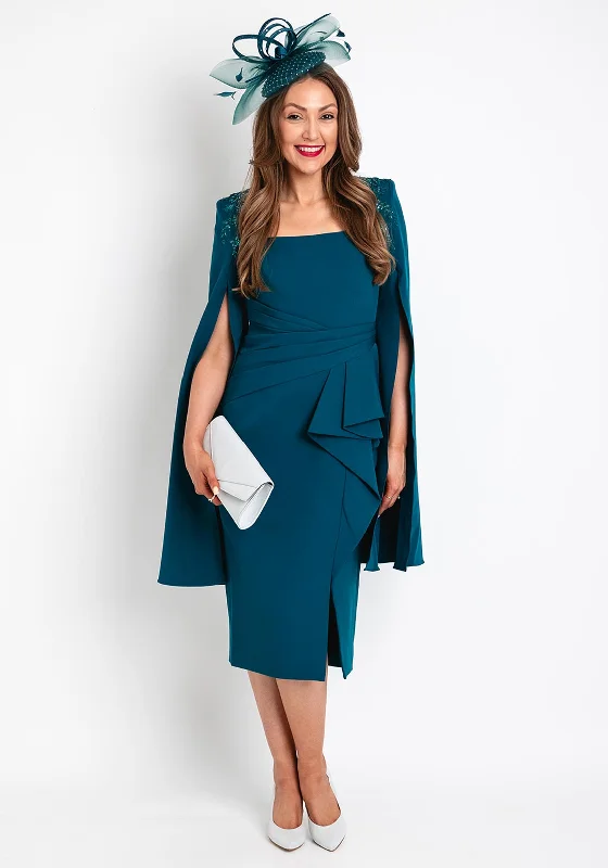 Midi dress for travel due to its versatility and durabilityVeni Infantino Sequin Embellished Cape Sleeve Midi Dress, Teal Midi dress for travel due to its versatility and durabilityVeni Infantino Sequin Embellished Cape Sleeve Midi Dress, Teal