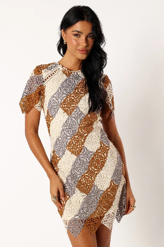 Party Dresses with Sequined Bodice and Chiffon Skirt for Ladies' Elegant ContrastWaldorf Mini Dress - Multi Party Dresses with Sequined Bodice and Chiffon Skirt for Ladies' Elegant ContrastWaldorf Mini Dress - Multi
