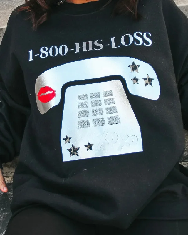 Fitted women's turtleneck T - shirt1-800-HIS-LOSS PULLOVER