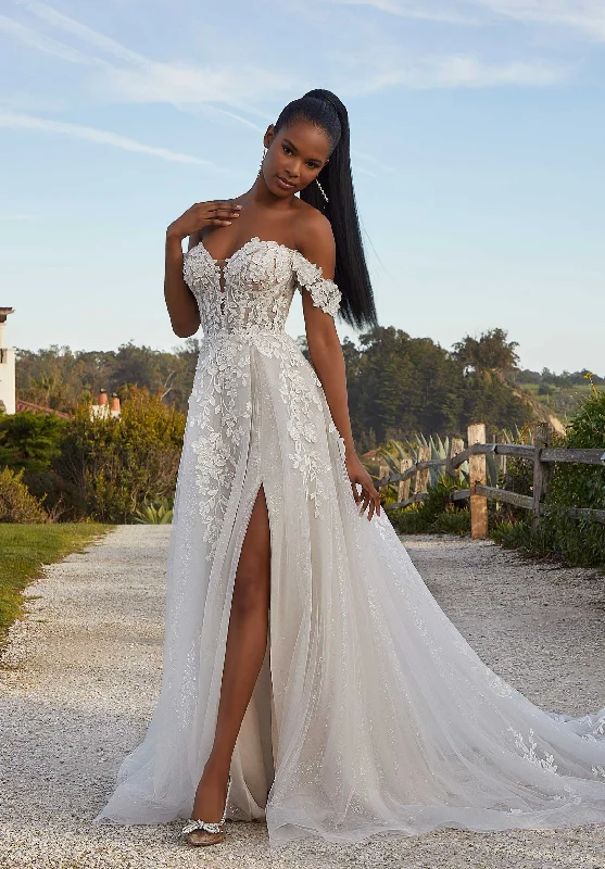 Sleeve - less wedding dress for a summer wedding2550 Magnolia