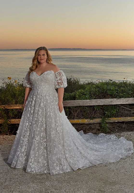 Applique - adorned mermaid wedding dress3400 Laura