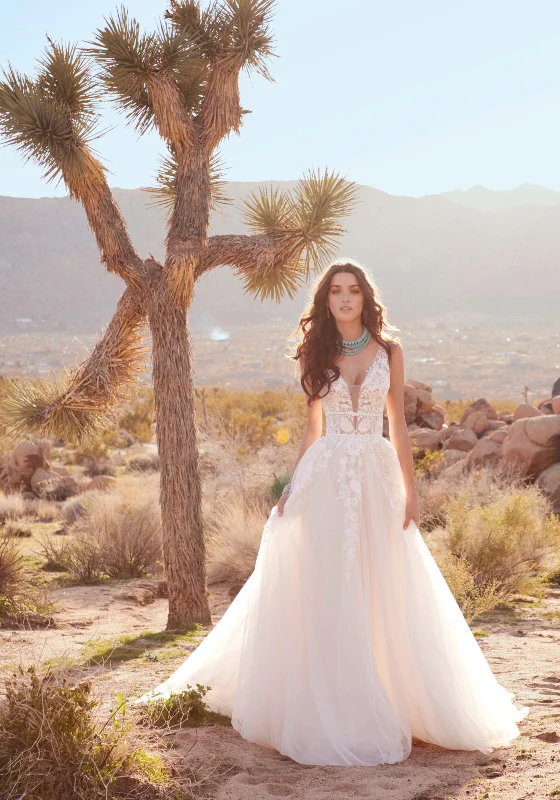 Scuba - fabric wedding dress for a modern fit5763 Rosa