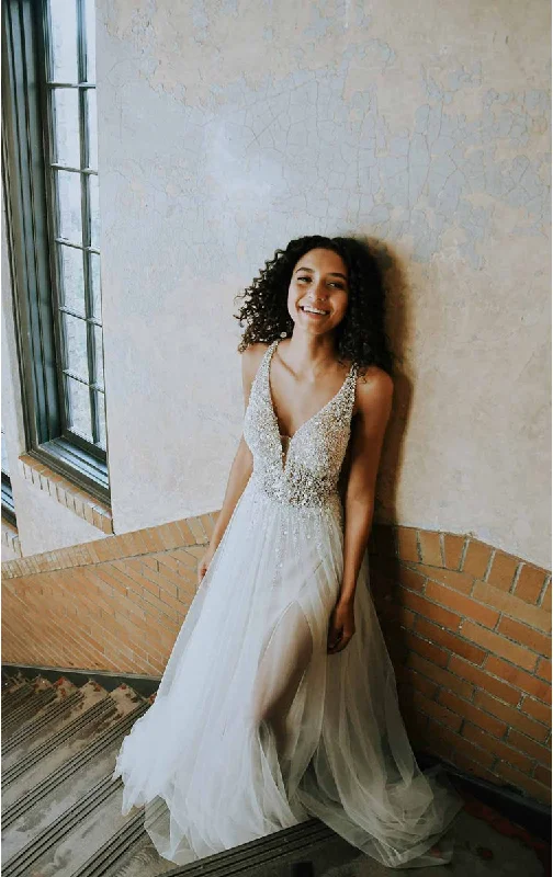 Plus - size A - line wedding dress for a comfortable fit7328