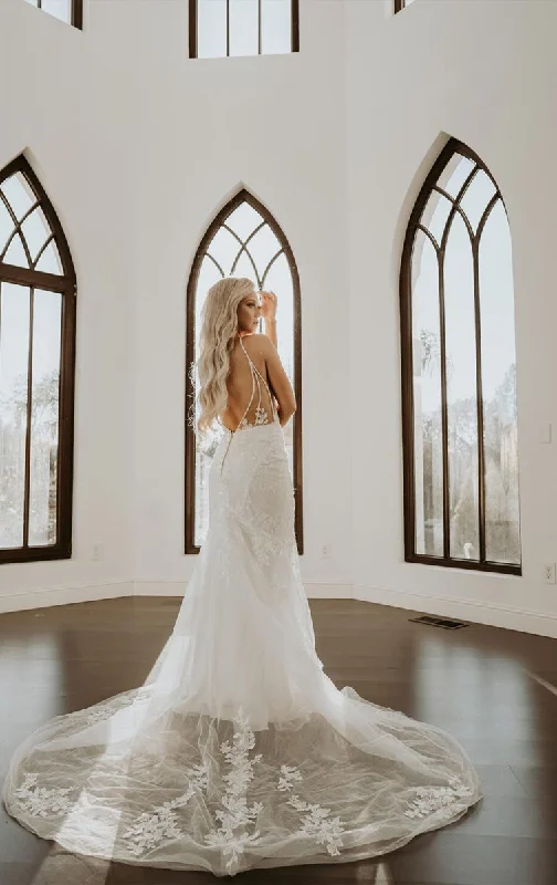 Strapless mermaid wedding dress for a sleek silhouette7519