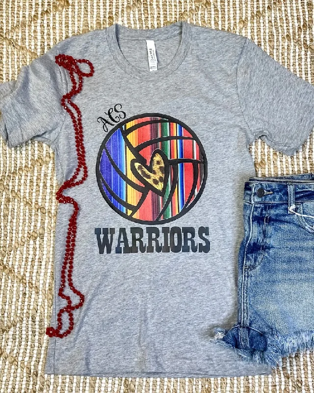 Printed women's T - shirt with a tropical patternACS Warriors Serape Volleyball Tee