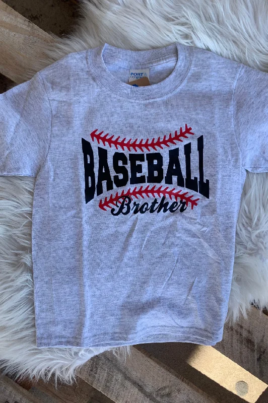 Women's T - shirt with a flapped pocket and a zip - up closureBaseball Brother Tee