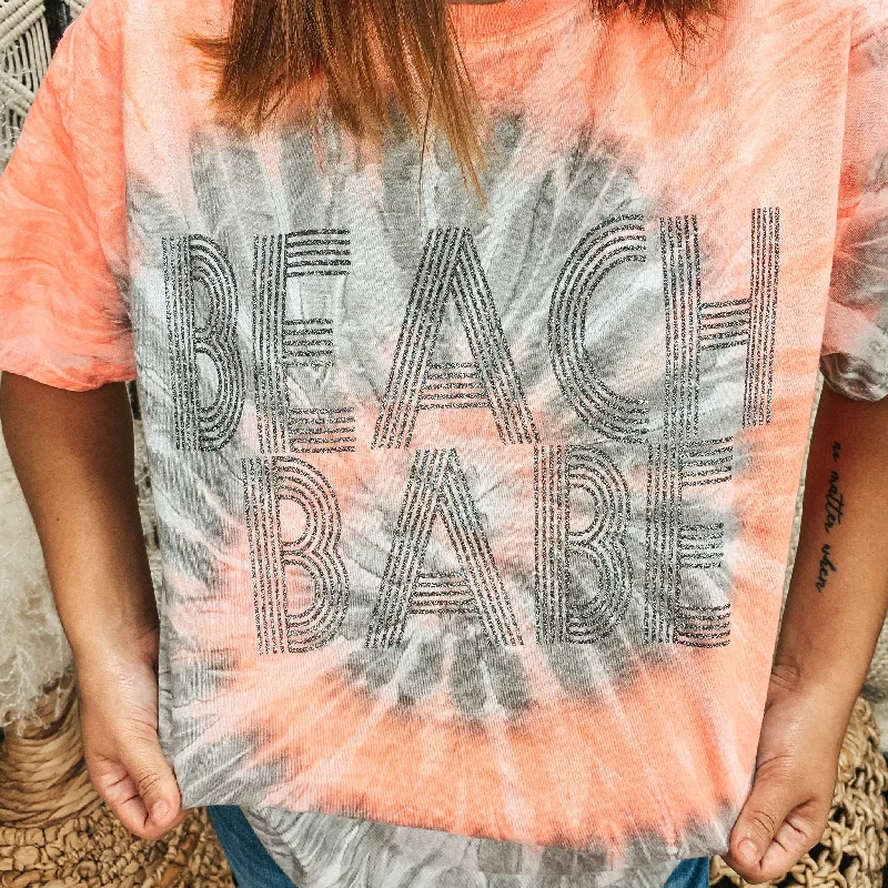 Striped women's T - shirt with a vertical patternBeach Babe Tie Dye Tee