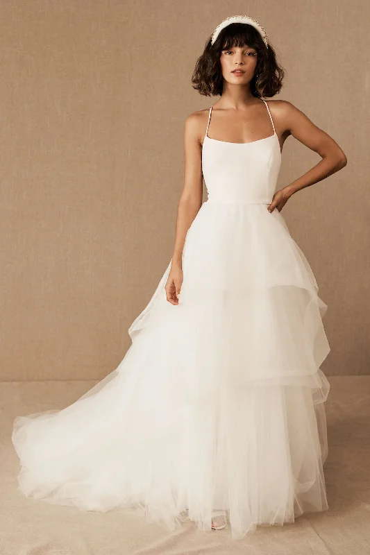 Detachable skirt wedding dress for versatilityBHLDN Nouvelle Amsale Cera Gown