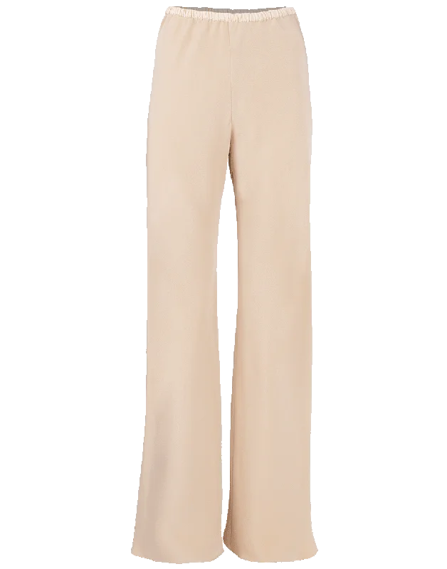 Sheer panel pants for women with a sexy touchBias Wide Leg Pull-On Pant