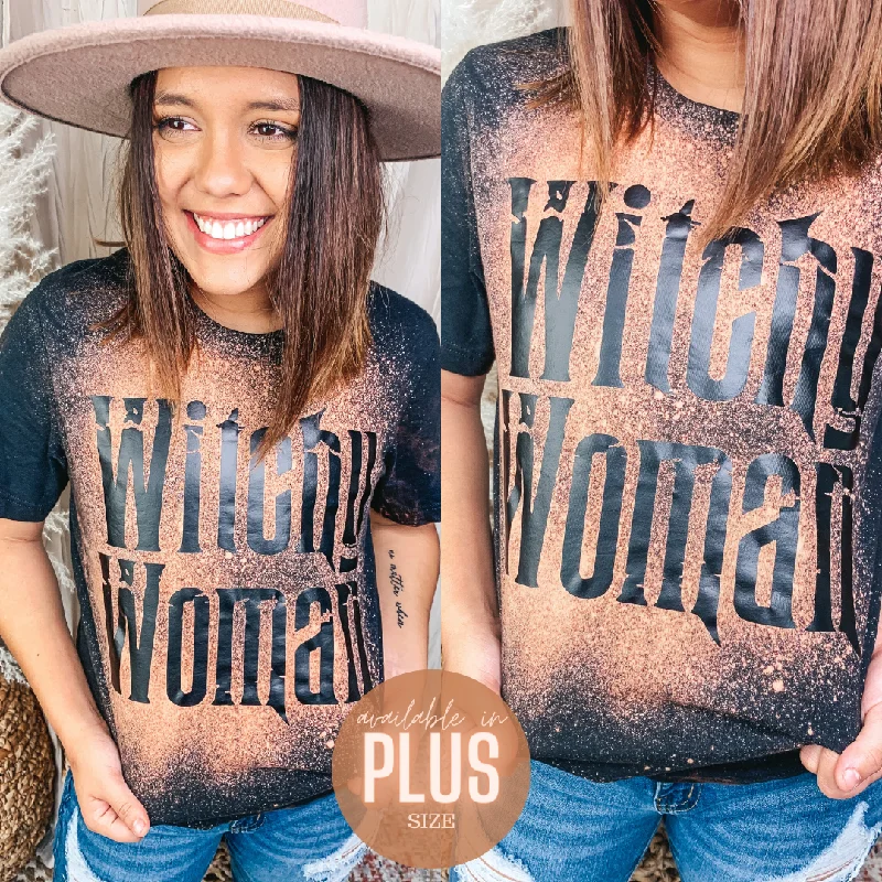 Cropped women's T - shirt with a pom - pom trimBleached Witchy Woman Tee