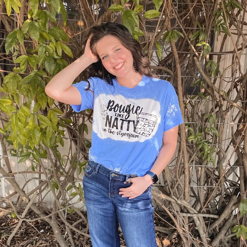 Tie - dye women's T - shirt in unique patternsBougie Like Natty Tee
