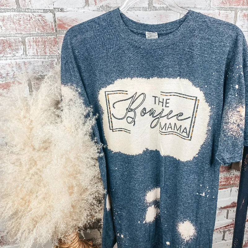 Scoop neck women's T - shirt for a casual lookBoujee Mama Bleached Tee
