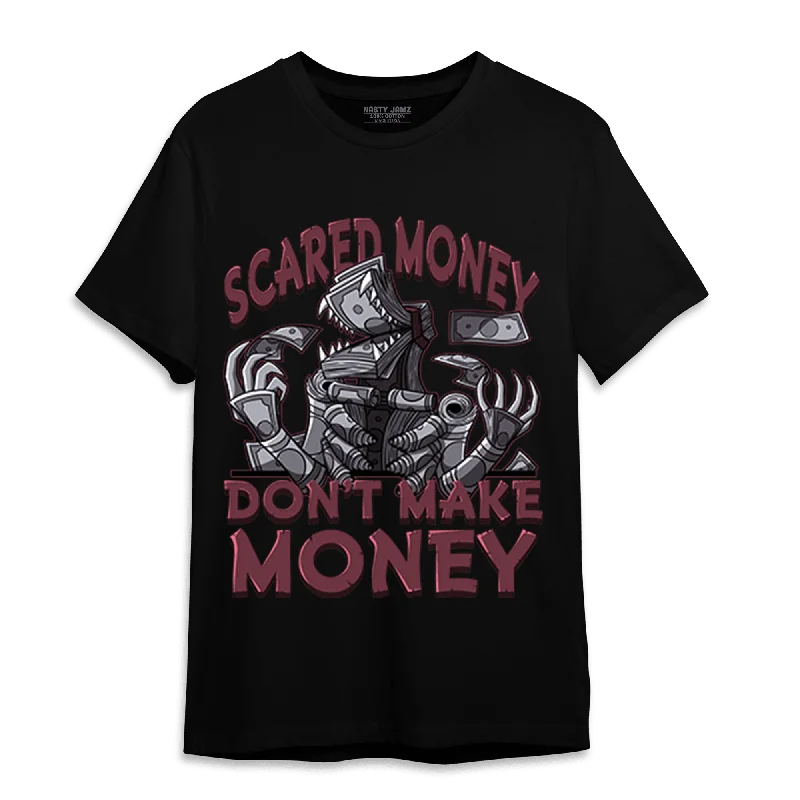 Fitted women's T - shirt to show off curvesNastyJamz Burgundy 5s T Shirt Match Scared Moneyy