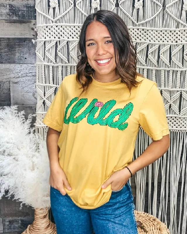 Mock neck women's T - shirt for a modern twistCactus Wild Tee