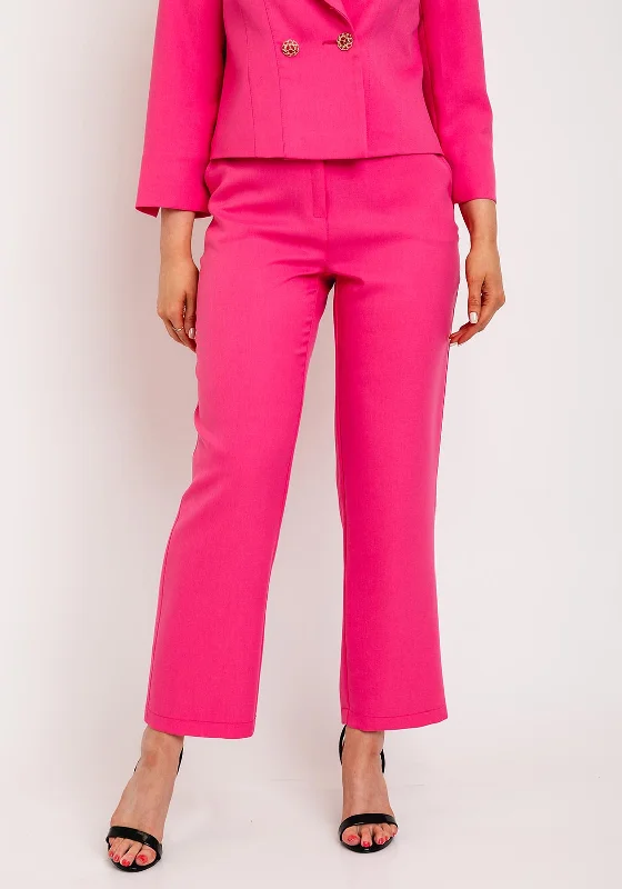 Patchwork pants for women in a unique designCamelot High Rise Straight Leg Trousers, Pink