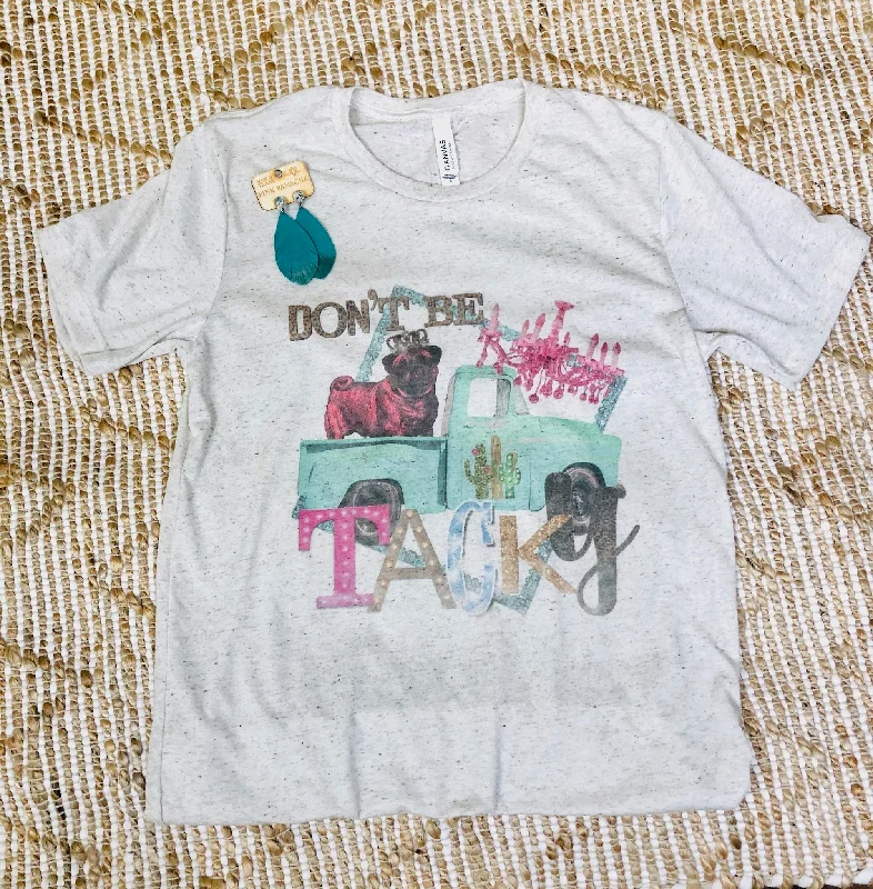Printed women's T - shirt with animal printsDon't Be Tacky Tee