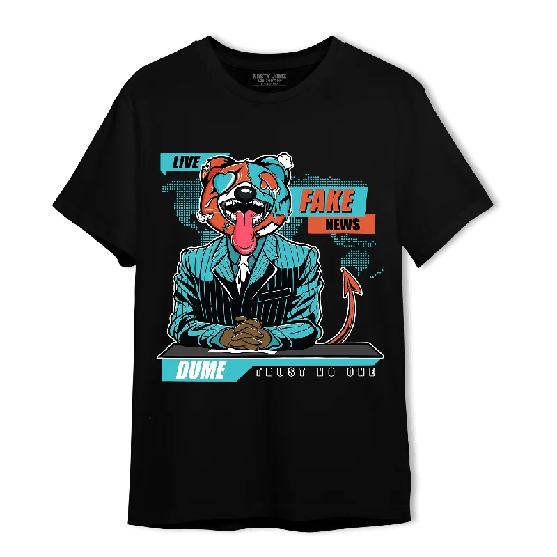 Women's T - shirt with a mock - fur collarNastyJamz Dunk Low Dolphins T Shirt Match News Presenter BER Women's T - shirt with a mock - fur collarNastyJamz Dunk Low Dolphins T Shirt Match News Presenter BER