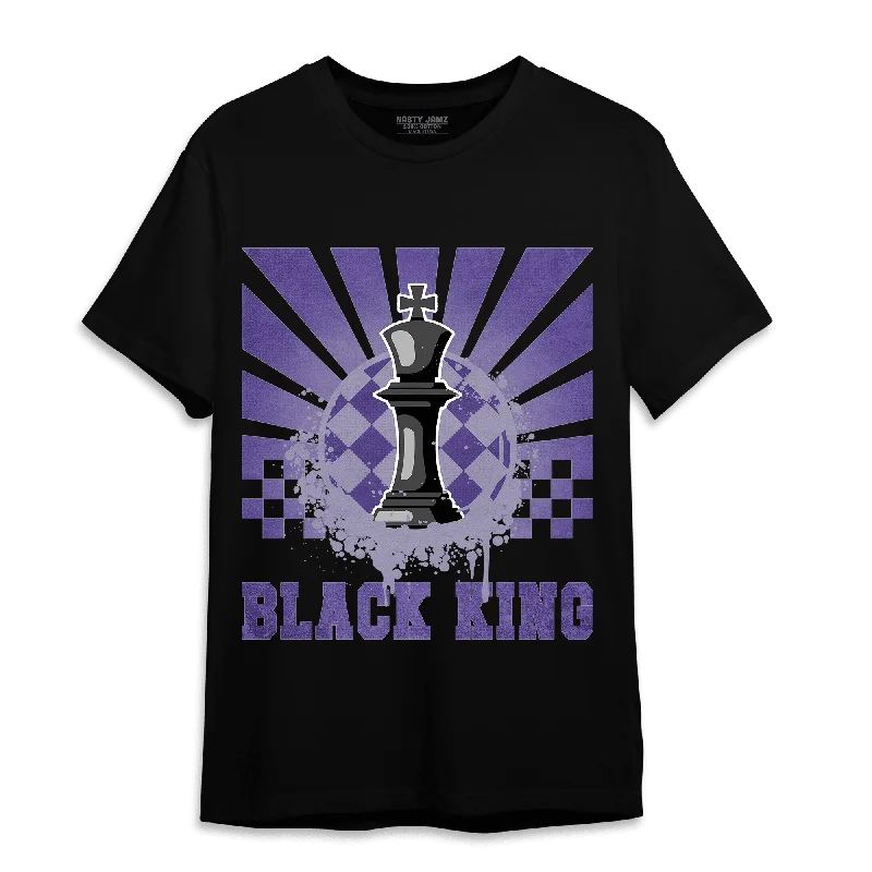 Women's T - shirt with a lace - up backNastyJamz Dunk Low Plum T Shirt Match Black King Collection