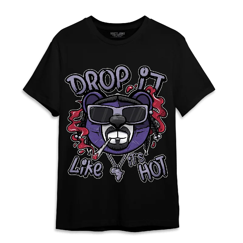 Longline women's T - shirt for a more covered - up styleNastyJamz Dunk Low Plum T Shirt Match Drop It BER