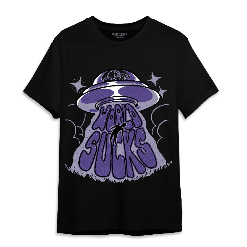 A - line women's T - shirt dress for a feminine silhouetteNastyJamz Dunk Low Plum T Shirt Match World Sucks
