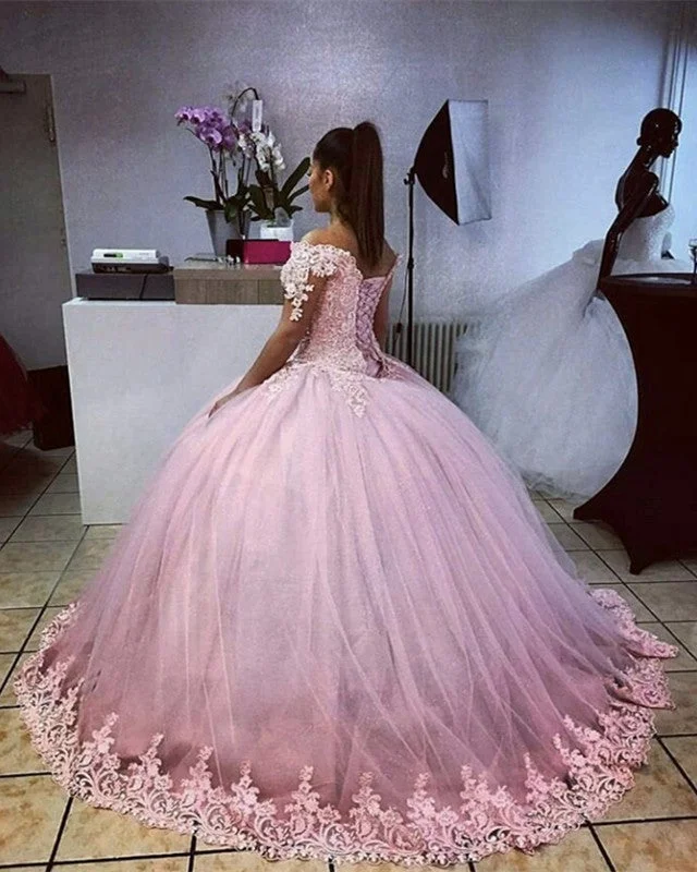 Glamorous mermaid - style wedding dressElegant Tulle Ball Gown Dresses Appliques Off Shoulder Glamorous mermaid - style wedding dressElegant Tulle Ball Gown Dresses Appliques Off Shoulder