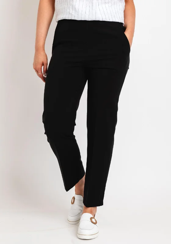 Floral print wide leg pants for women in a fresh and bright styleSerafina Collection High Rise Slim Leg Trousers, Black Floral print wide leg pants for women in a fresh and bright styleSerafina Collection High Rise Slim Leg Trousers, Black