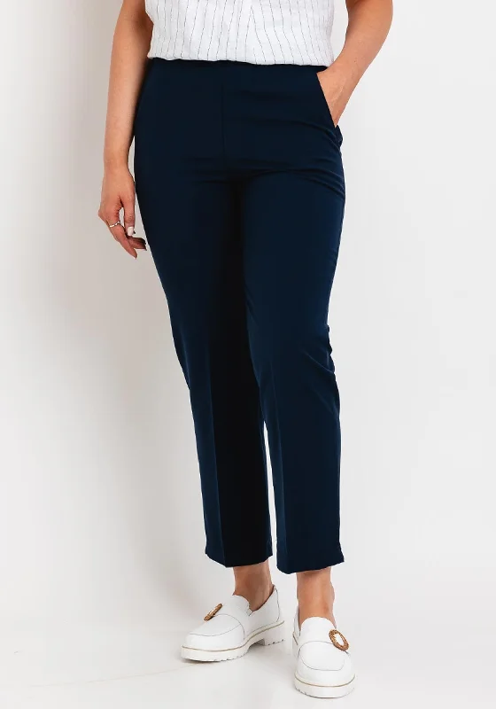 Drawstring linen pants for women in a casual and breathable styleSerafina Collection High Rise Slim Leg Trousers, Navy Drawstring linen pants for women in a casual and breathable styleSerafina Collection High Rise Slim Leg Trousers, Navy