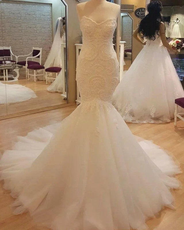 Plus - size mermaid wedding dressElegant Lace Embroidery Sweetheart Corset Mermaid Wedding Dresses Plus - size mermaid wedding dressElegant Lace Embroidery Sweetheart Corset Mermaid Wedding Dresses
