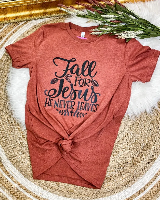 Women's T - shirt with a high - low hemFall For Jesus Tee