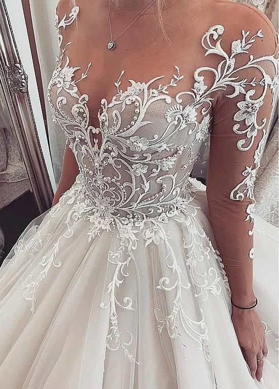 Contemporary geometric - print wedding dressFashion Long Sleeve Lace Plus Size Wedding Dress Prom Dress cg16585 Contemporary geometric - print wedding dressFashion Long Sleeve Lace Plus Size Wedding Dress Prom Dress cg16585
