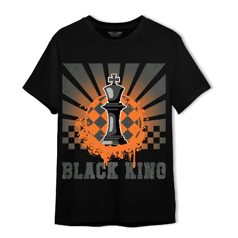 Printed women's T - shirt with a tropical patternNastyJamz Fear Pack 3s T Shirt Match Black King Collection