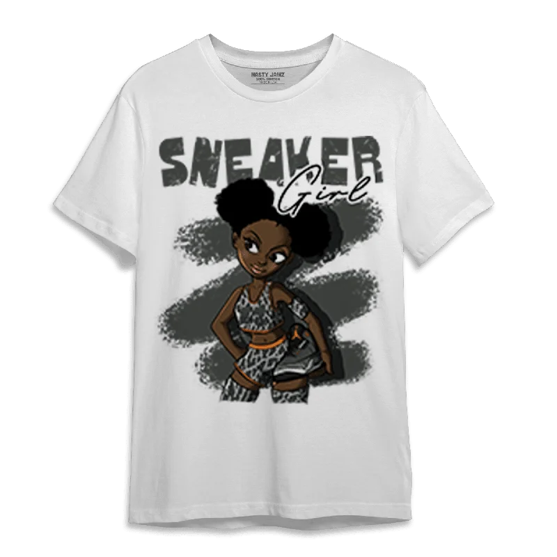 Chunky ribbed women's T - shirt for a textured lookNastyJamz Fear Pack 3s T Shirt Match Black Sneaker Girl