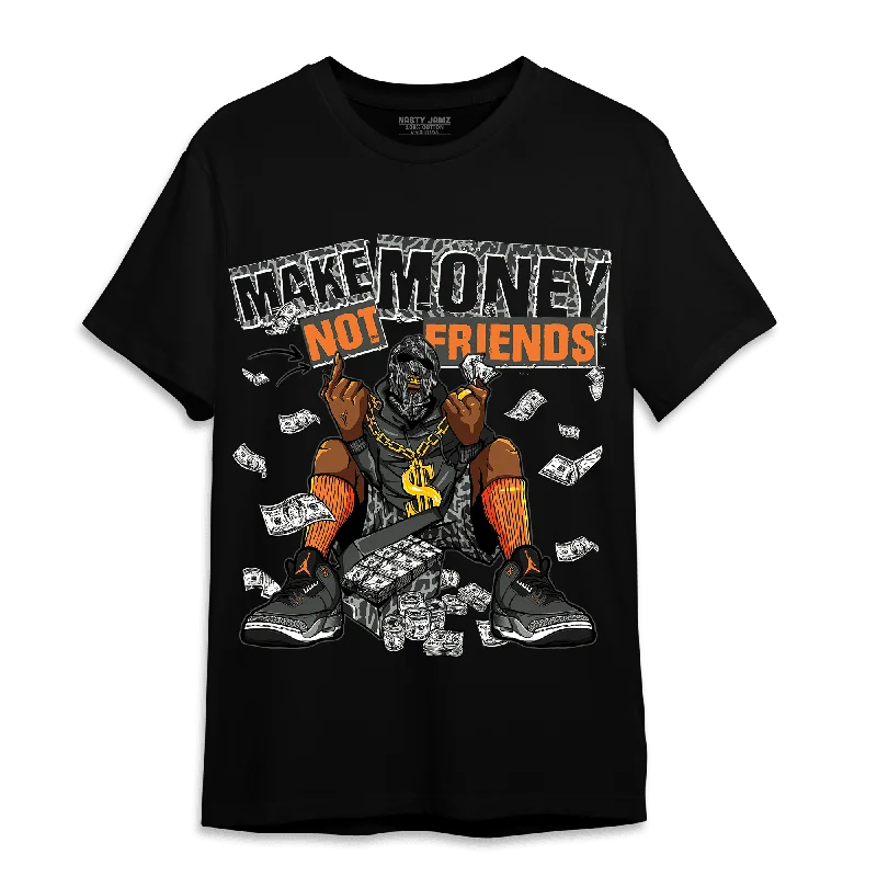 Printed women's T - shirt with animal printsNastyJamz Fear Pack 3s T Shirt Match Make Money Not Friends