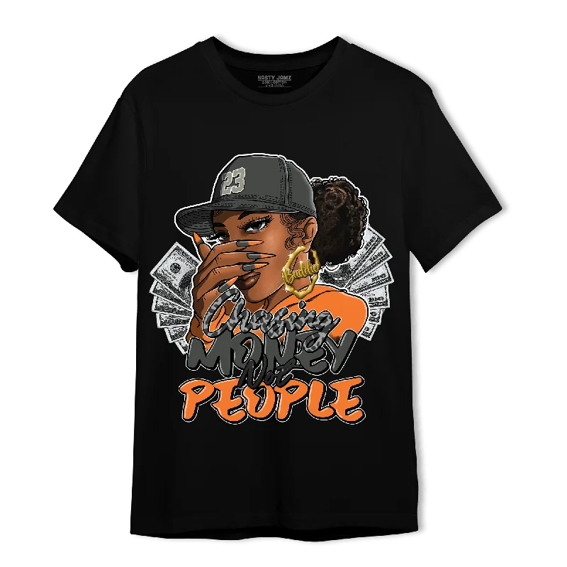 Long - sleeved women's T - shirt with a balloon - sleeve designNastyJamz Fear Pack 3s T Shirt Match Melanin Chasing Money