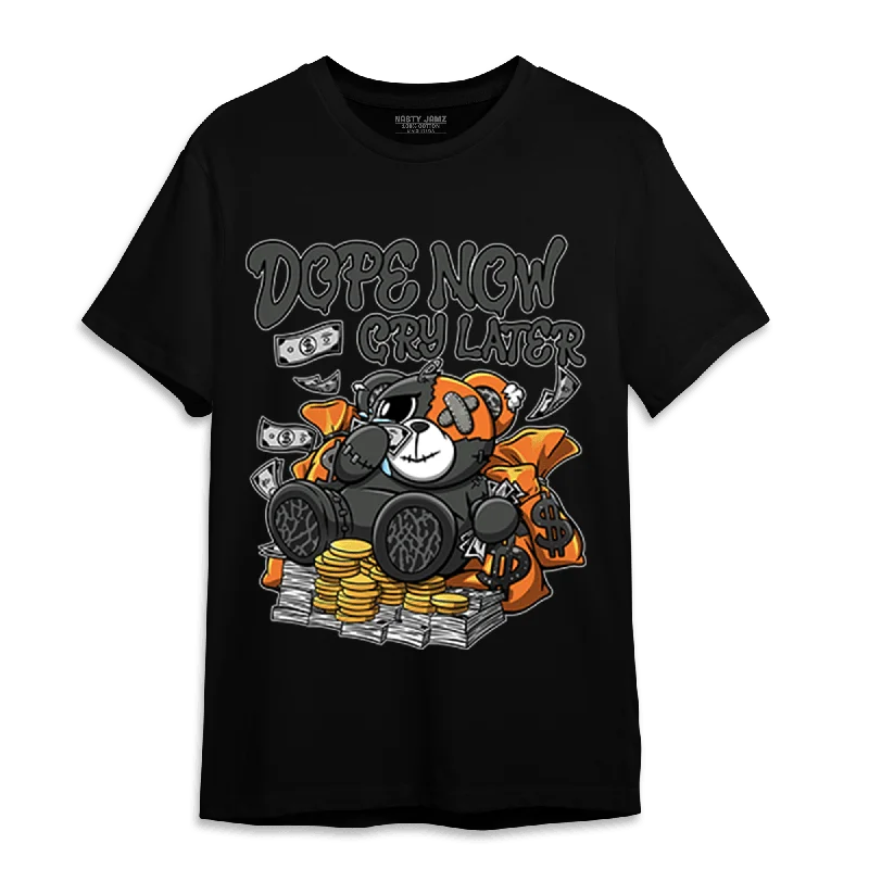 Mock - neck women's T - shirt with a drawstring hoodNastyJamz Fear Pack 3s T Shirt Match Money Cry BER