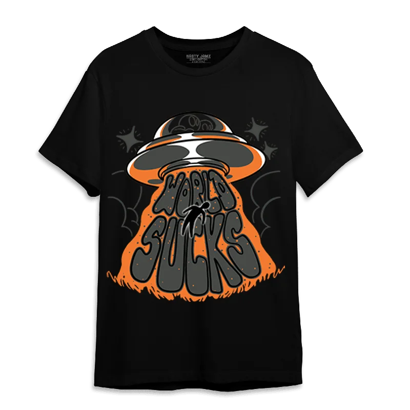 Mock - neck women's T - shirt with a zip - up frontNastyJamz Fear Pack 3s T Shirt Match World Sucks