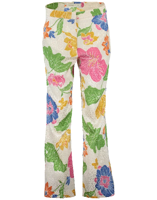 Recycled material pants for women in an eco - friendly optionFloral Print Pant
