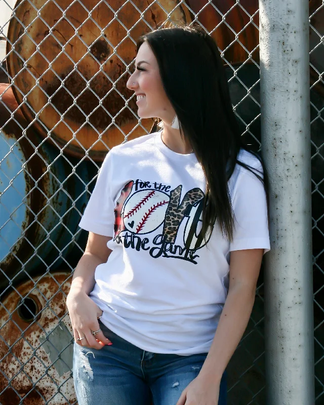 Women's off - the - shoulder T - shirt for a flirty lookFor The Love Of The Game Tee
