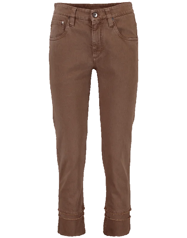 Culottes for women in a fashionable silhouetteFrayed Cuff Boyfriend Pant