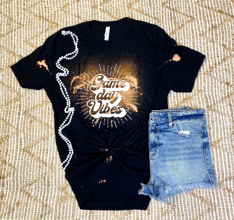 Women's T - shirt with a fringed hemGame Day Vibes Tee