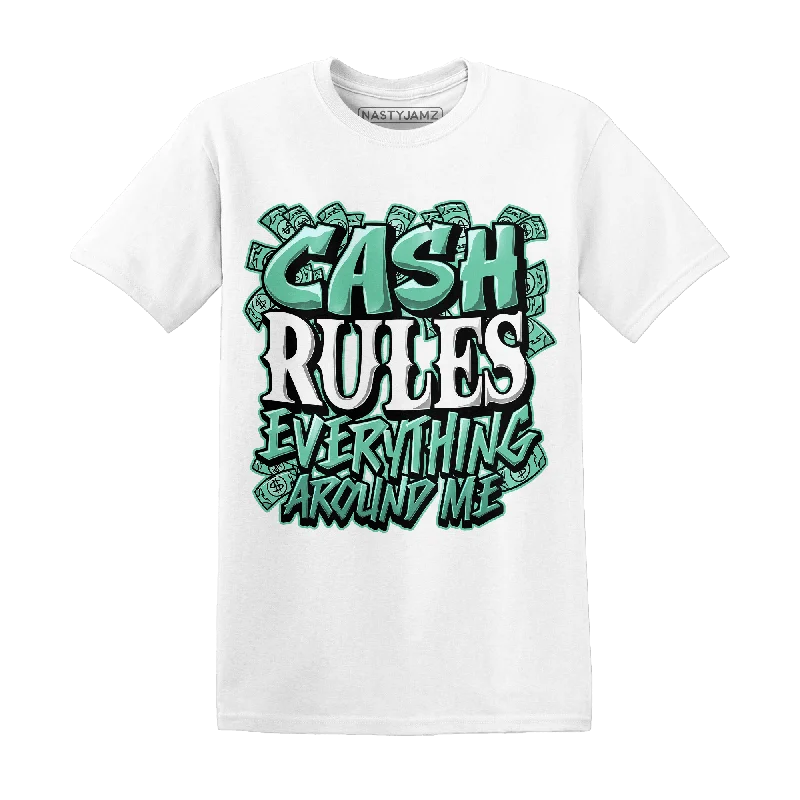 Cropped women's T - shirt to pair with high - waisted skirtsNastyJamz High OG Green Glow 1s T Shirt Match Cash Rule E A M