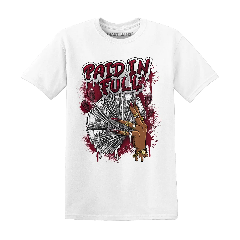 Floral - embroidered women's T - shirtNastyJamz High White Team Red 1s T Shirt Match Paid In Full