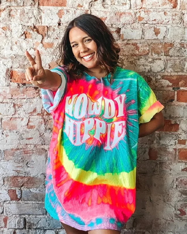 Cable knit women's T - shirt with a beltHowdy Hippie Tee